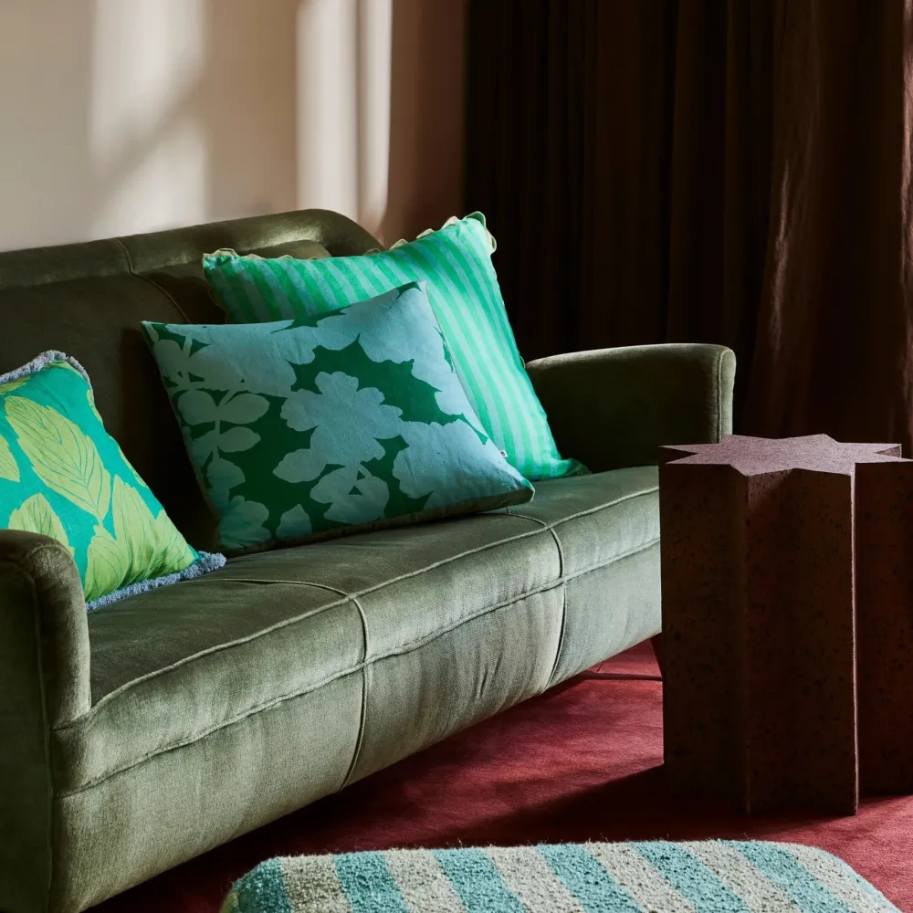 bonnie__neil_thin_stripe__2.webp Bonnie & Neil Thin Stripe Jade Cushion Outlet