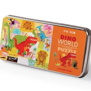 crocodile creek 50 pc Tin Puzzle - Dino World Clearance