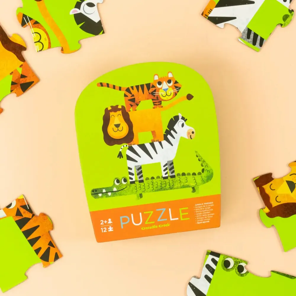 crocodile_creek_mini_puzz_1.webp crocodile creek Mini Puzzle 12pc - Jungle Friends Fashion