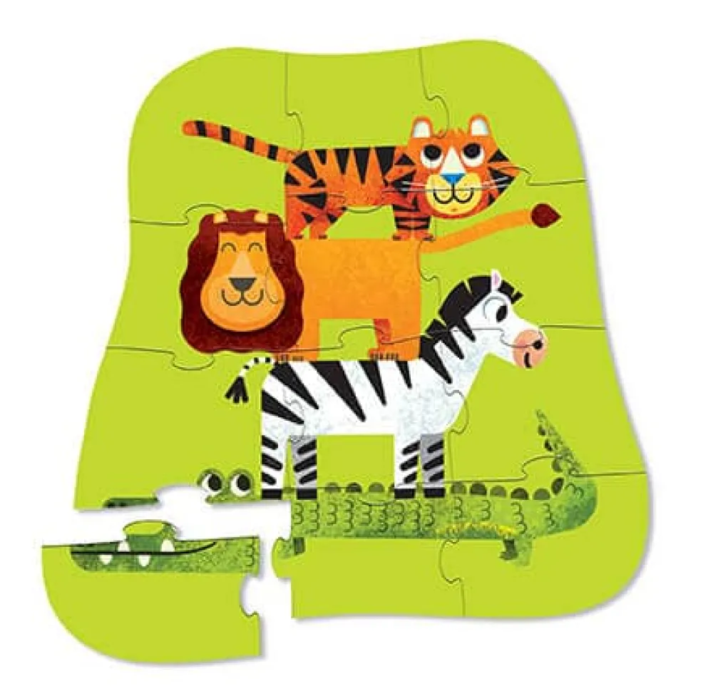 crocodile_creek_mini_puzz_3.webp crocodile creek Mini Puzzle 12pc - Jungle Friends Fashion