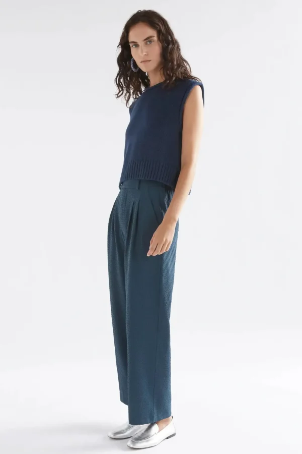 ELK Lunel Knit Vest - Deep Sea Blue Outlet