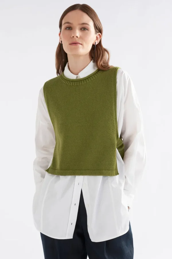 ELK Miraa Knit Vest - Artichoke Sale