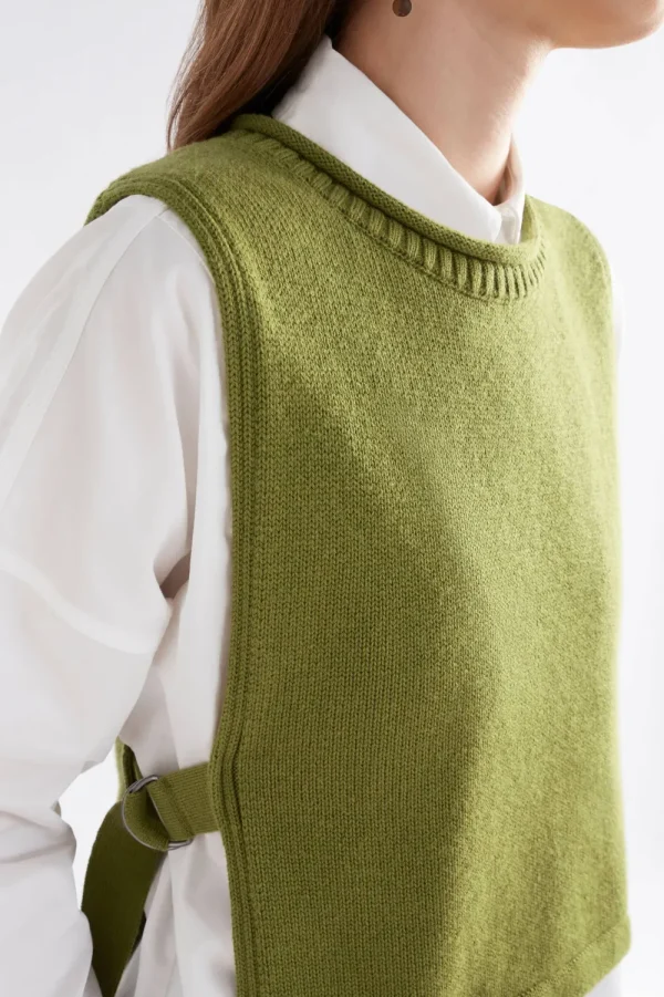 ELK Miraa Knit Vest - Artichoke Sale