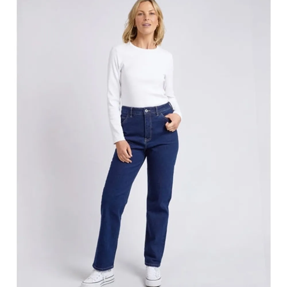 elm_kate_straight_leg__da_0.webp ELM Kate Straight Leg - Dark Blue Wash New