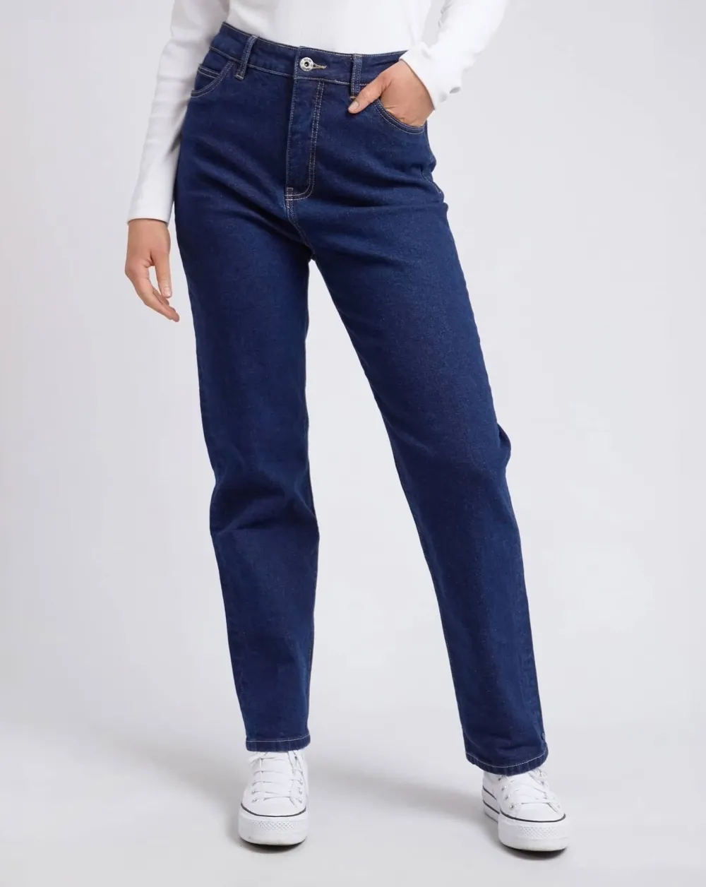 elm_kate_straight_leg__da_1.webp ELM Kate Straight Leg - Dark Blue Wash New