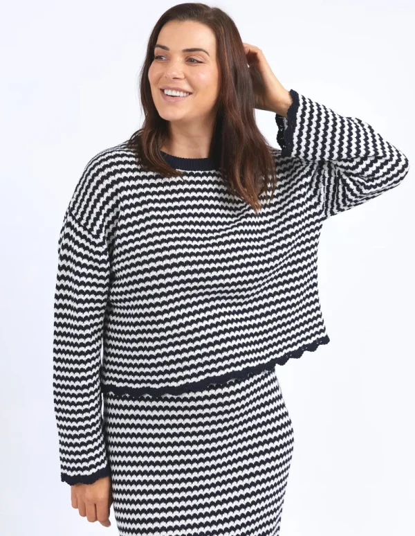 ELM Rosie Stripe Knit Top New
