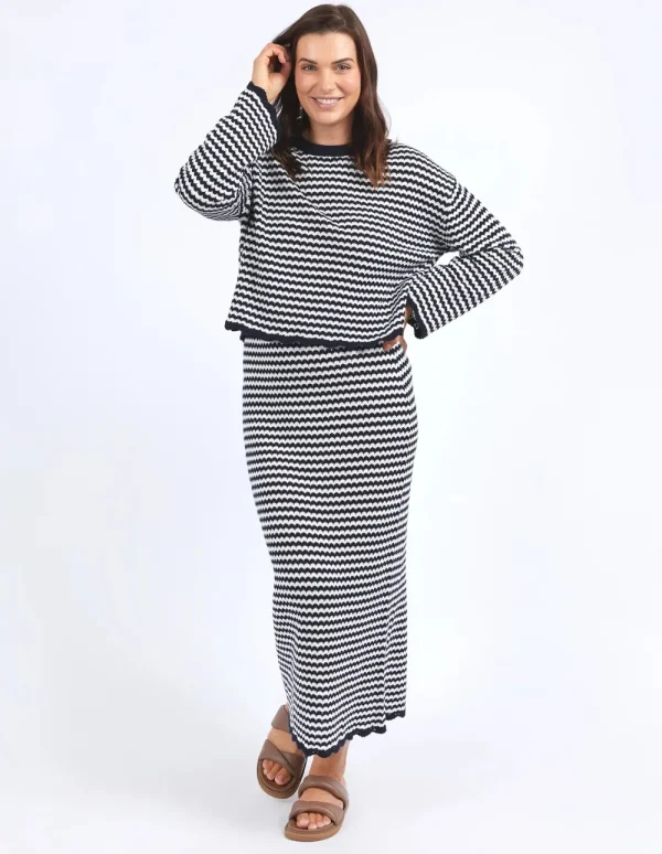 ELM Rosie Stripe Knit Top New