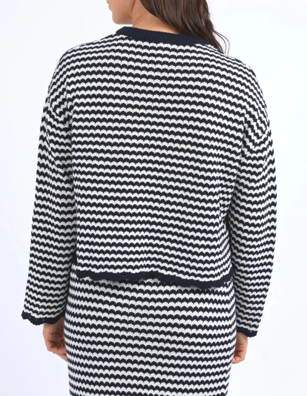 ELM Rosie Stripe Knit Top New