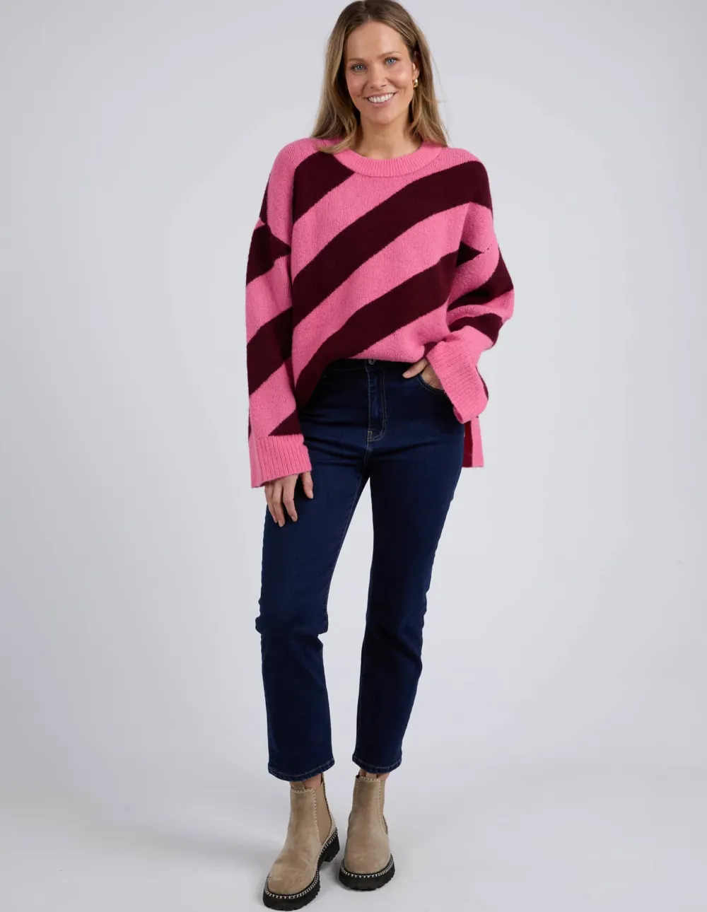 elm_sage_diagonal_stripe__2.webp ELM Sage Diagonal Stripe Knit Discount