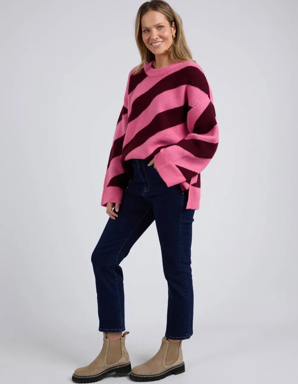 elm_sage_diagonal_stripe__4.webp ELM Sage Diagonal Stripe Knit Discount
