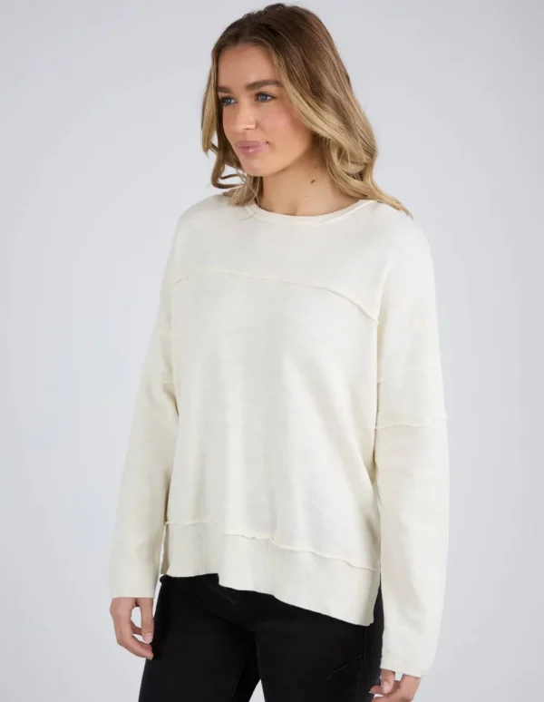 Foxwood Jayne Throw On Knit - Vintage White Online