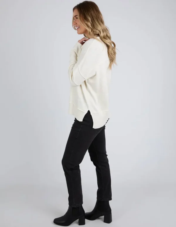 Foxwood Jayne Throw On Knit - Vintage White Online