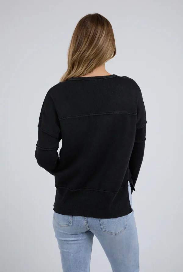 Foxwood Jayne Throw On Knit - Washed Black Outlet