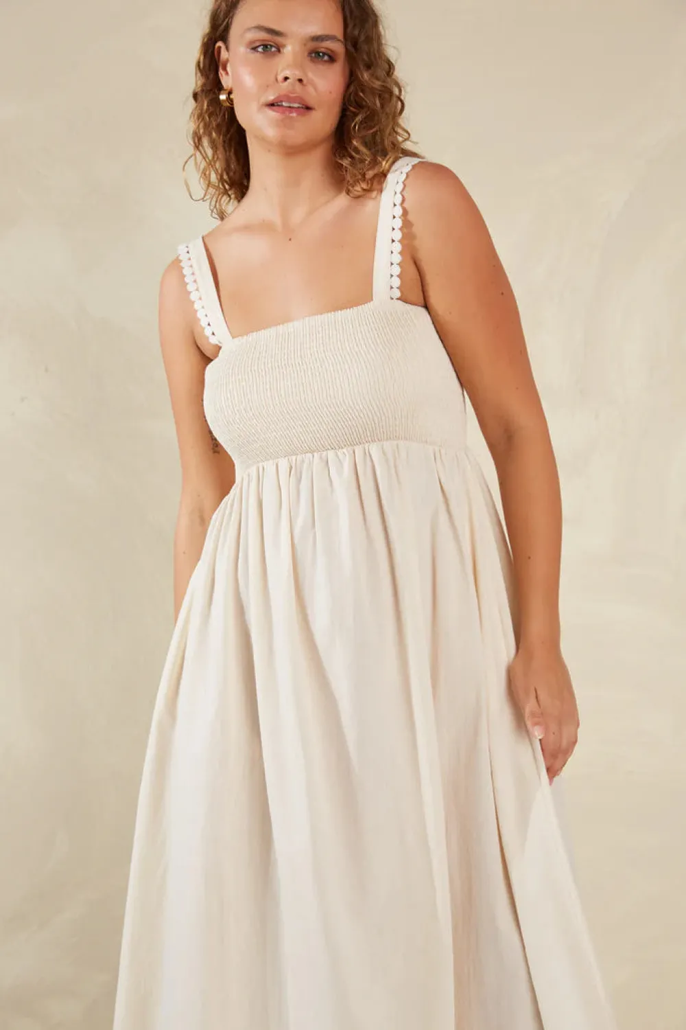 haven_adelfia_shirred_dre_3.webp Haven Adelfia Shirred Dress Hot