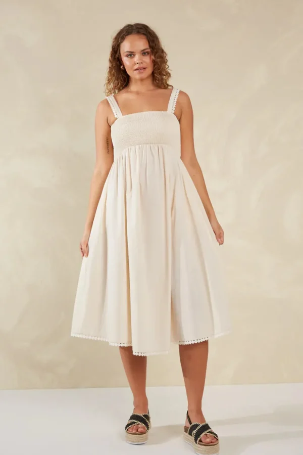 Haven Adelfia Shirred Dress Hot
