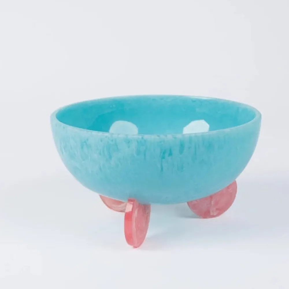 holiday_kenzie_footed_bow_0.webp Holiday Kenzie Footed Bowl - Blue Clearance