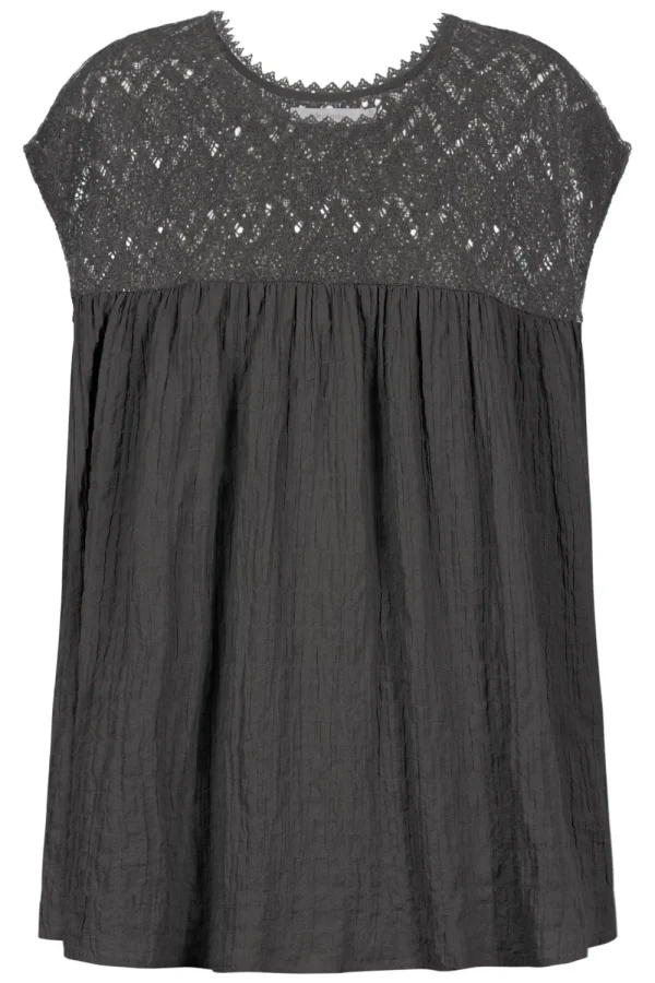 Isle Of Mine Fleur Relaxed Top - Graphite Discount