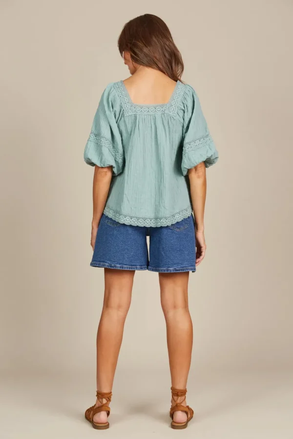 Isle Of Mine Fleur Top - Seafoam Sale