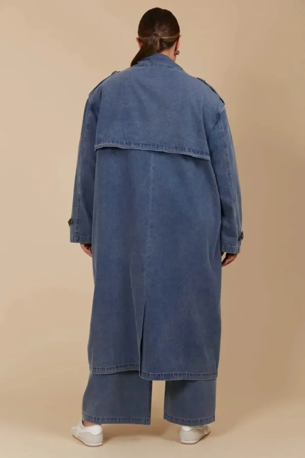 Isle Of Mine Freya Trench Coat -Denim Hot
