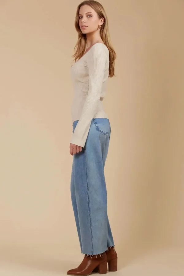 Isle Of Mine Juno Square Neck Top - Canvas Outlet