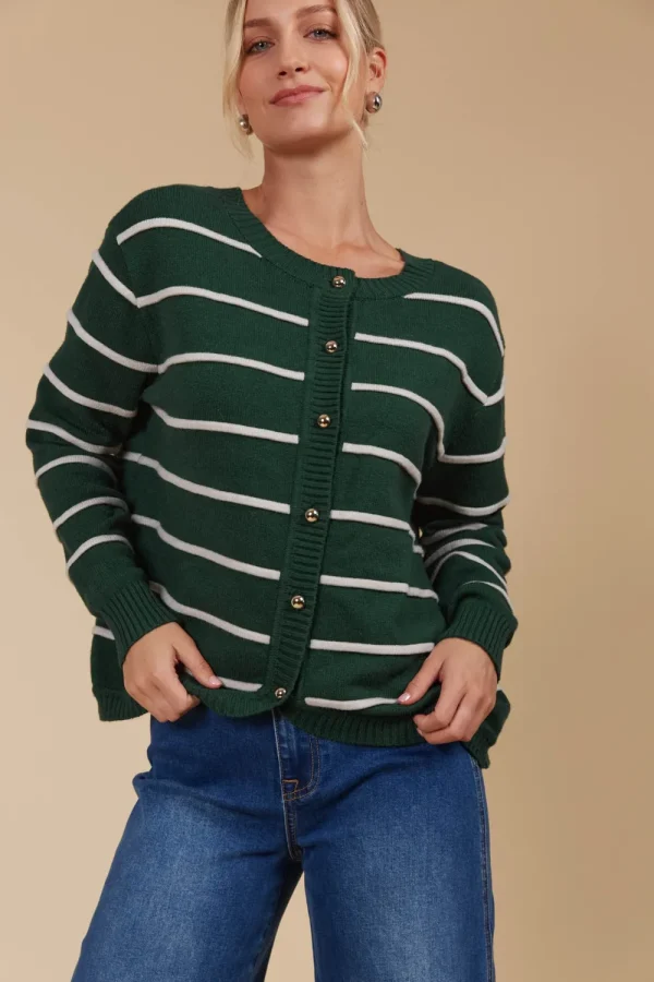 Isle Of Mine Juno Stripe Jumper/Cardigan - Reversable Discount