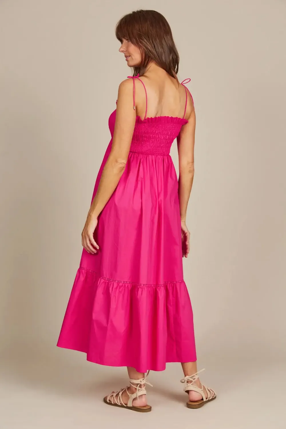 isle_of_mine_remi_shirred_1.webp Isle Of Mine Remi Shirred Maxi - Raspberry Outlet