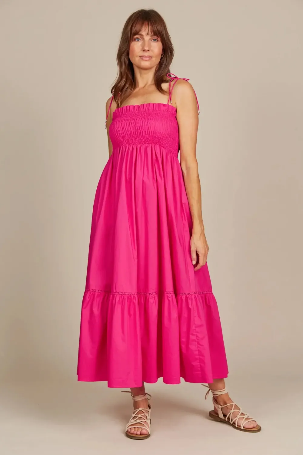 isle_of_mine_remi_shirred_3.webp Isle Of Mine Remi Shirred Maxi - Raspberry Outlet