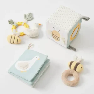 Jiggle & Giggle Plush Bee Rattle New