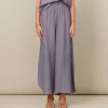 POL Cupro Pants - Blue Fashion
