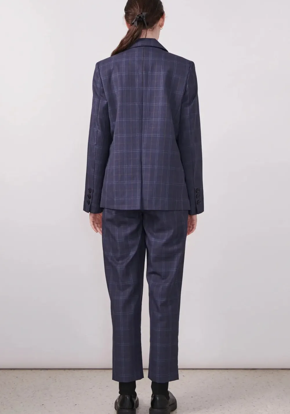 pol_dressage_pant__navy_c_1.webp POL Dressage Pant - Navy Check Outlet
