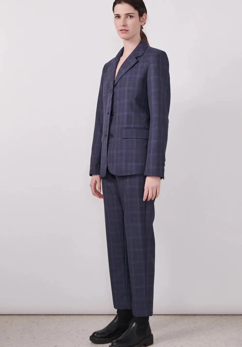 pol_dressage_pant__navy_c_4.webp POL Dressage Pant - Navy Check Outlet