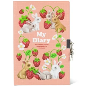 Tiger Tribe Lockable Diary - Berry Bunny Best
