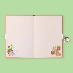 Tiger Tribe Lockable Diary - Berry Bunny Best