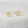 Zafino Sophia Stud Earring - 925 Sterling Silver - Gold Clearance