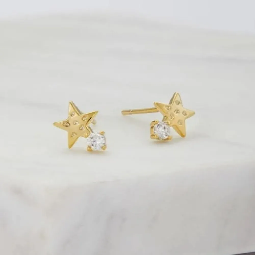 zafino_sophia_stud_earrin_0.webp Zafino Sophia Stud Earring - 925 Sterling Silver - Gold Clearance