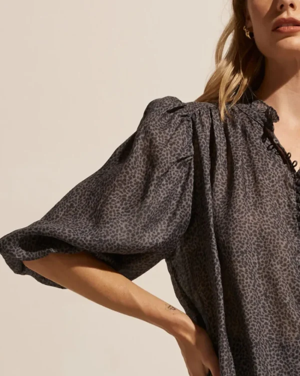 CLEAR50 Zoe Kratzmann Lilt Top Graphite Leopard Hot