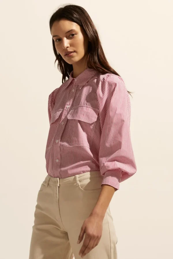 Zoe Kratzmann Underpin Top - Magenta Stripe Fashion
