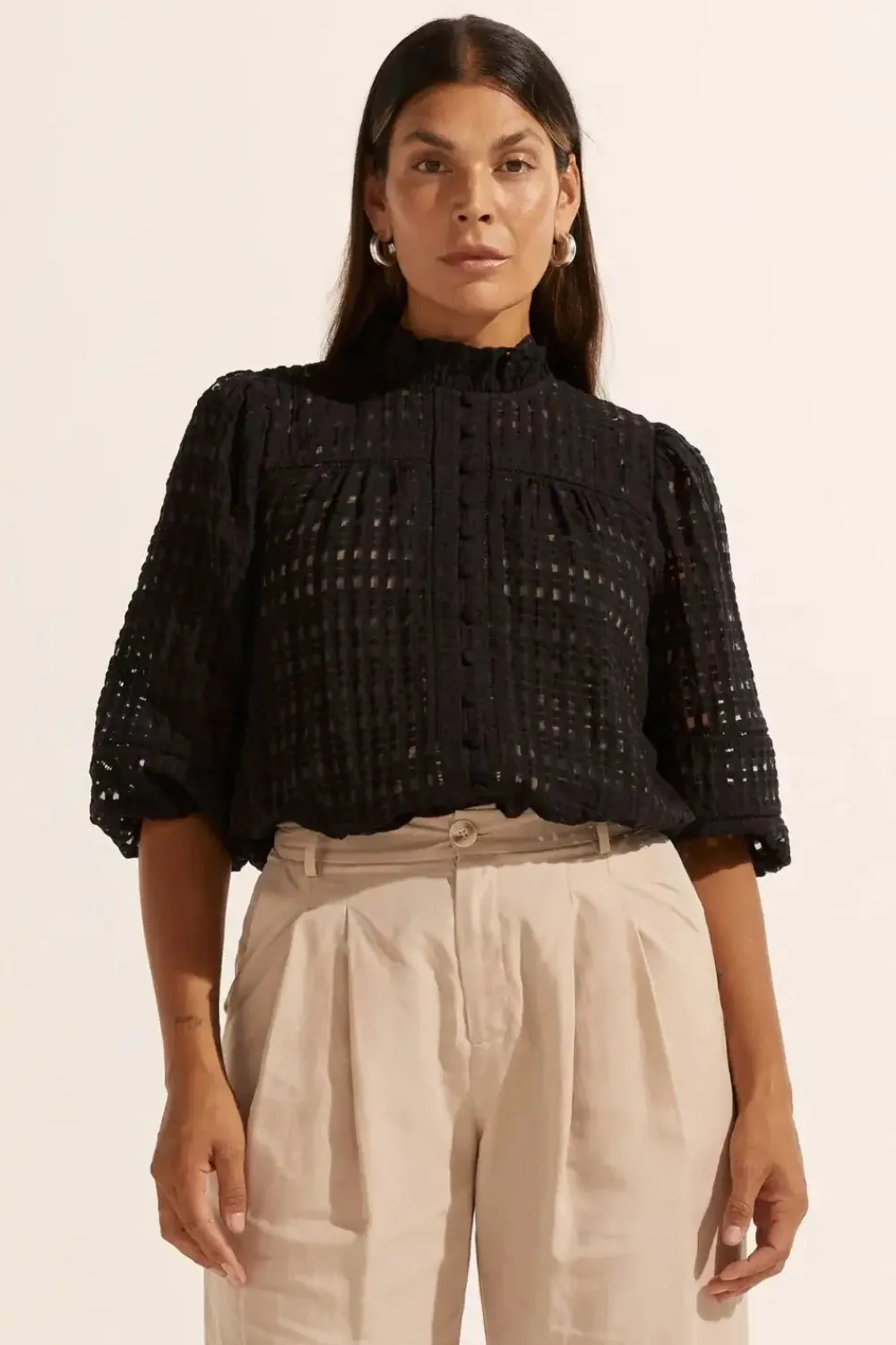 zoe_kratzmann_wayfarer_to_2-1.webp Zoe Kratzmann Wayfarer Top - Black Window Hot