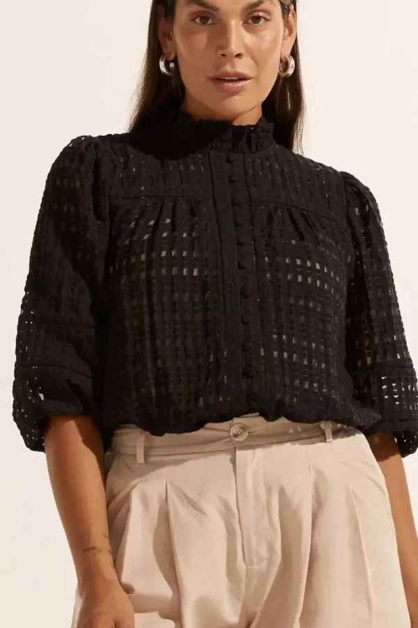 Zoe Kratzmann Wayfarer Top - Black Window Hot